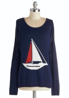 Sailing into Style Sweater  Mod Retro Vintage Sweaters