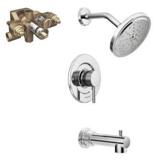 MOEN Align Single Handle 1 Spray Moentrol Tub and Shower Faucet Trim Kit in Chrome   Valve Included T3293 3570