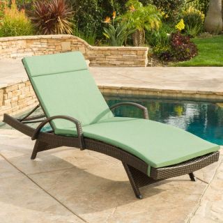 Christopher Knight Home Toscana Outdoor Wicker Armed Chaise Lounge