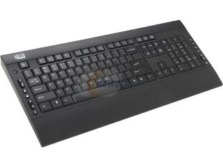 ADESSO AKB 530UB Black 104 Normal Keys 15 Function Keys USB Wired SlimMedia Desktop Keyboard with built in Card Reader and USB Hub