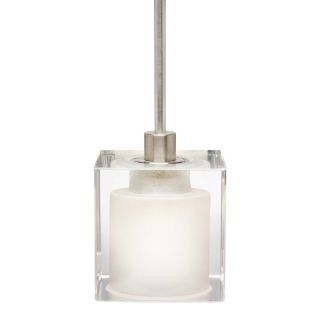 Stone 2.5 in Polished Nickel Mini Clear Glass Pendant