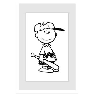 Marmont Hill   Charlie Brown Hitting Baseball Peanuts Framed Art