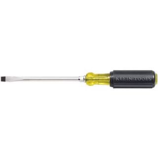 KLEIN TOOLS Screwdriver, Slotted, 3/8x8In, Rnd with Hex 602 8