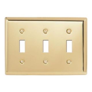Amerelle Madison 1 Toggle Wall Plate   Polished Brass 75TTTBR