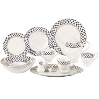 Lorren Home Trends Jeanette 57 Piece Porcelain Dinnerware Set