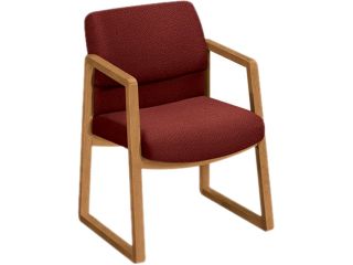 Guest Chair, Sled, 23"x25 1/2"x32 1/2", Harvest/Burgundy HON2403CAB62