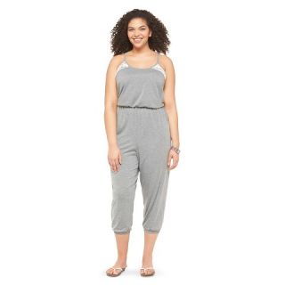 Plus Size Sleeveless Crochet Detail Jumpsuit Mossimo Supply Co