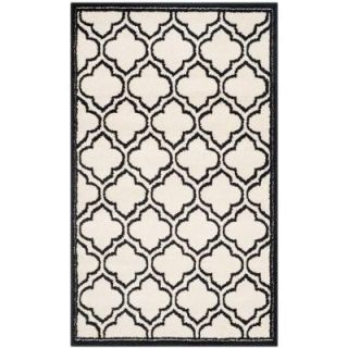 Safavieh Amherst Ivory/Anthracite 3 ft. x 5 ft. Indoor/Outdoor Area Rug AMT412D 3