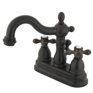 Kingston Brass Victorian 4 in. Centerset 2 Handle Bathroom Faucet in Oil Rubbed Bronze HKB1605AX