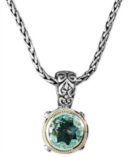 Balissima by EFFY Green Quartz Round Pendant (5 ct. t.w.) in Sterling