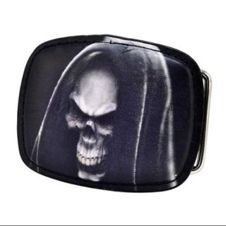 Buckle Rage Leather Grim Reaper Skull Death Leather Belt Buckle, BLACK, 383