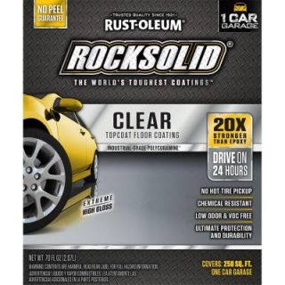 Rust Oleum RockSolid 70 oz. Clear Polycuramine Top Coat Garage Floor Kit (Case of 2) 286897