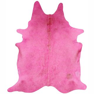 nuLOOM Hand picked Brazilian Solid Pink Cowhide Rug (5 x 7)