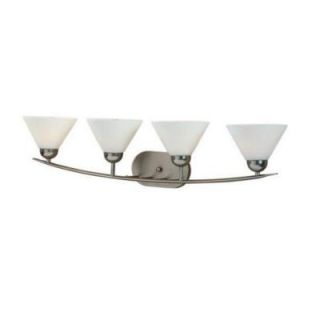 Filament Design 4 Light Empire Silver Bath Vanity Light with Frosted Glass Shade CLI GH8067604