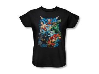 Justice League Assemble Womens Short Sleeve Shirt