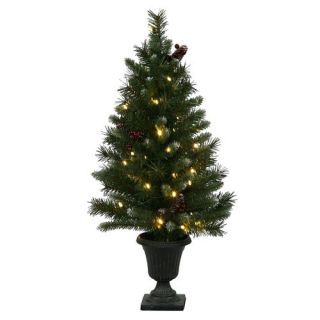 Vickerman Co. 3 Frosted Ashberry Pine Potted Artificial Christmas