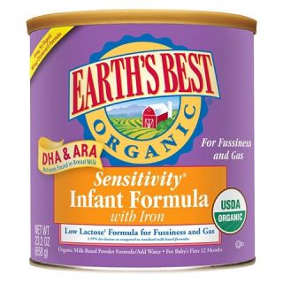 Earths Best Organic Sensitivity Infant Formula with Iron   23.2oz (4