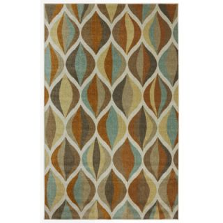Mohawk Home New Wave Taupe Ornamental Ogee Area Rug