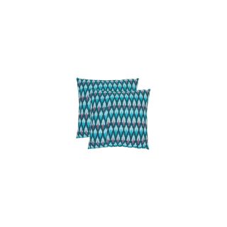Safavieh 2 Piece 18 in W x 18 in L Blue Square Indoor Decorative Complete Pillows