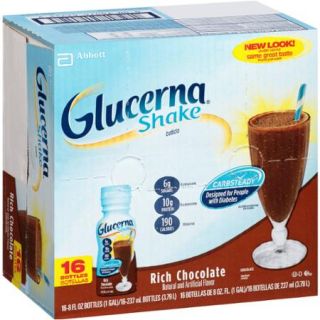 Glucerna Shake, Rich Chocolate, 8 fl oz (Pack of 16)