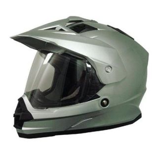 AFX FX 39DS Dual Sport Solid Full face Helmet Silver XL