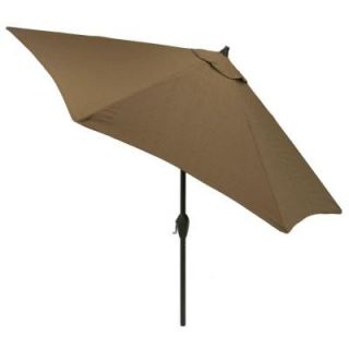 Hampton Bay 9 ft. Aluminum Patio Market Umbrella in Bark Texture 9900 01223800