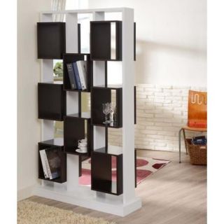 Furniture of America Cheshire Display Bookcase   White & Burnish Walnut