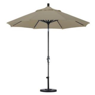 California Umbrella 9 ft. Aluminum Collar Tilt Patio Umbrella in Antique Beige Olefin GSCU908302 F22
