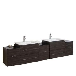 American Imaginations 90 in. W x 18 in. D Plywood Melamine Vanity Set In Dawn Grey 747