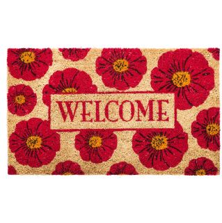 Floral Welcome Coir Mat by Evergreen Enterprises, Inc