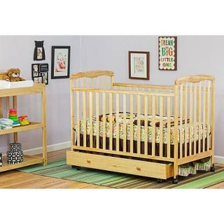 Dream On Me Brianna Convertible Crib with Roll Away Trundle Drawer,White
