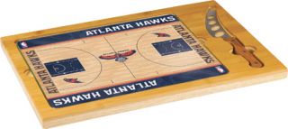 Picnic Time Icon Atlanta Hawks Print   Natural Wood
