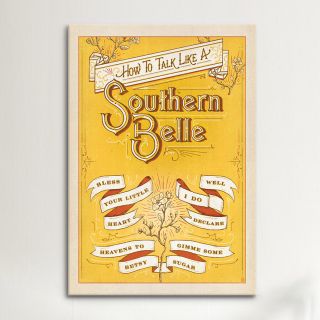 iCanvas South Carolina Series How to Talk Like A Southern Belle by