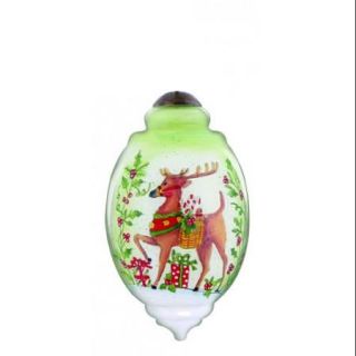 Ne'Qwa "Wishes of Joy for Christmas" Hand Painted Blown Glass Christmas Ornament #7131123