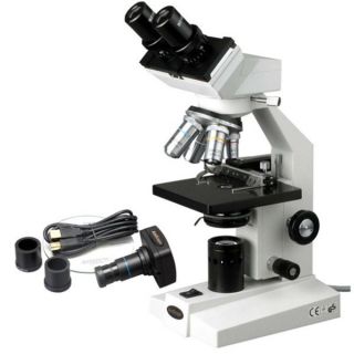 AmScope 40x 2000x Binocular Microscope with Mechanical Stage and USB