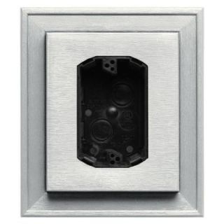 Builders Edge 7 in. x 8 in. #123 White Electrical Mounting Block 130110010123