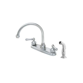Savannah Double Handle Deck Mounted Kitchen Faucet with Side Spray by