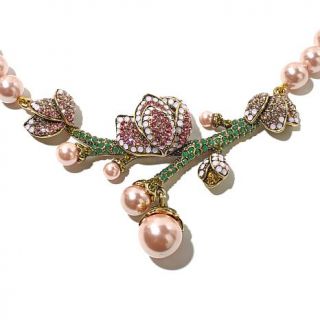 Heidi Daus "Floral Notes" Simulated Pearl 17" Necklace   8045358