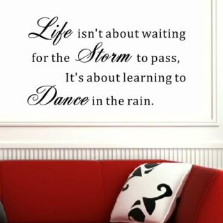 Pop Decors Life Isnt About Waiting for The Storm to Pass Wall Decal