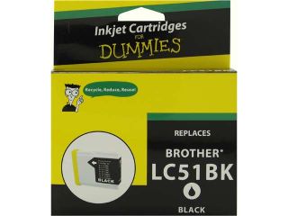 Ink for Dummies DB LC51BK Black Ink Cartridge Replaces Brother LC 51BK