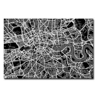 Trademark Fine Art 16 in. x 24 in. London Street Map I Canvas Art MT0150 C1624GG