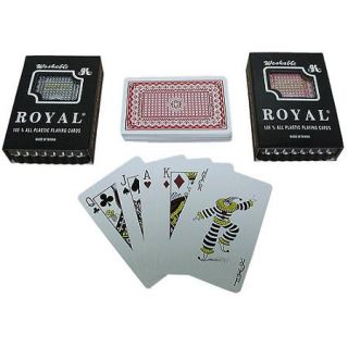 Trademark Poker Royal Plastic Playing Cards with Star Pattern, 2 Decks
