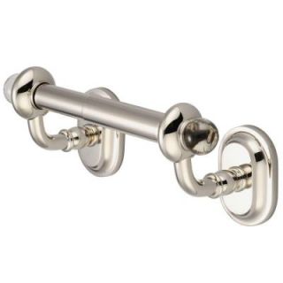 Water Creation Glass Series Double Post Toilet Paper Holder in Polished Nickel PVD BA 0005 05