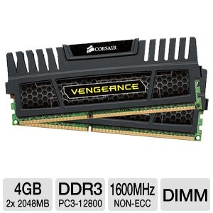 Corsair Vengeance 4GB PC12800 DDR3 1600MHz Kit 2x2