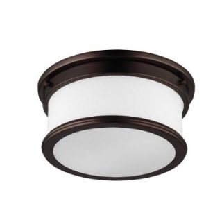 Feiss Payne 2 Light Dark Plated Bronze Flushmount FM399DPZ