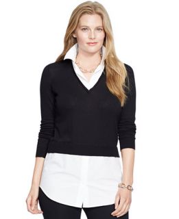 Lauren Ralph Lauren Plus Size Layered Look Sweater   Sweaters   Plus