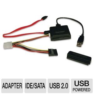 Tripp Lite U238 000 USB 2.0 to SATA / IDE Combo Adapter   Supports 2.5/ 3.5 / 5.25 IDE Drives, Plug & Play