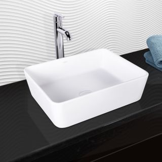 VIGO Sirena Composite Vessel Sink and Seville Bathroom Vessel Faucet