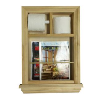 WG Wood Products Recessed Magazine Rack and Toilet Paper Holder