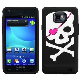 INSTEN Black Skull Pastel Skin Phone Case Cover for Samsung I777